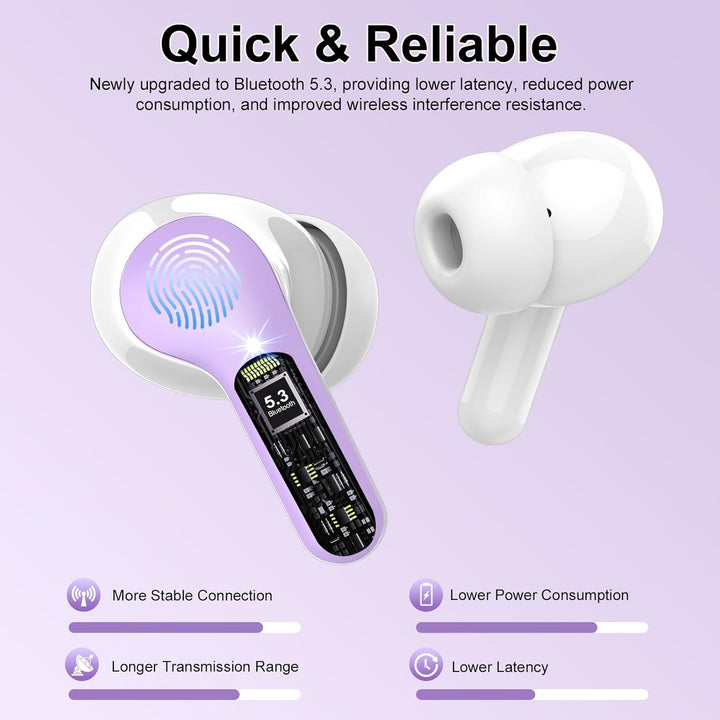 Auriculares inalámbricos, Bluetooth 5.4, estéreo de alta fidelidad,...