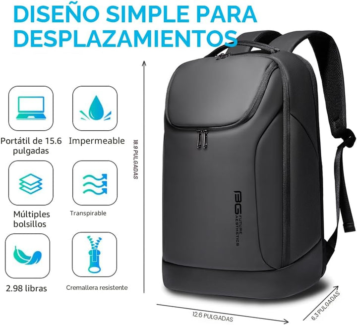 BANGE Mochila inteligente de negocios, impermeable, para laptop de...
