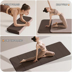 PAIDU Esterilla de yoga plegable para fitness, extra gruesa de 2/5 pulgadas (0.394 in) | TPE antideslizante certificado SGS | 75 x 26 pulgadas extra larga | portátil y fácil de almacenar | para yoga