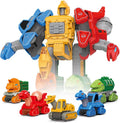 Drefirsa Coche de juguete de dinosaurio 5 en 1, juguete robot de camión