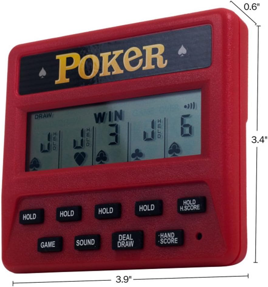 Trademark Global juego de poker electrónico de mano, 5 en 1.