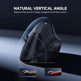 ECHTPower Ratón Vertical Ergonómico, Ratón Inalámbrico Recargable c...
