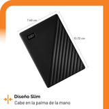 WD 6TB My Passport, Disco duro externo portátil, negro, software de...