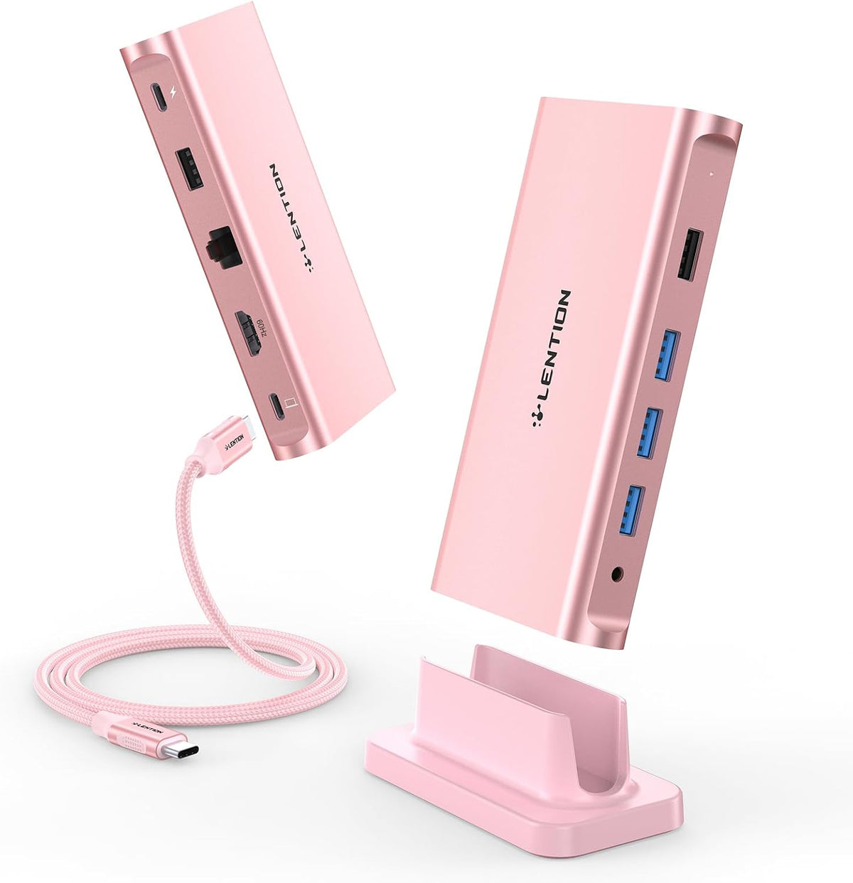 LENTION, CB-TP-D53HEA-CCN-ROG-AE, hub USB 3.0 de 5 puertos