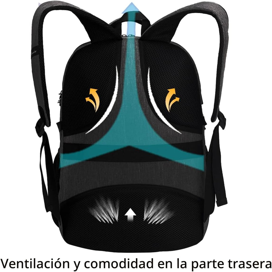 Mochila antirrobo para portátil con carga USB compatible con portát...