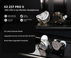 KZ ZST PRO X - Auriculares con monitor intrauditivo, 1BA 1DD híbrido con cable para juegos, sonido de graves profundos, HiFi IEM para juegos, música, video, cantante, músico, batería (sin micrófono