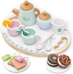 UMU® Juego de Té de Madera para Niños – Juguete de Fiesta de Té de Juego Simulado con Tazas Coloridas, Bolsitas de Té, Rodajas de Limón y Más – Juguete de Juego de Rol Montessori para Edades 3 4 5 6
