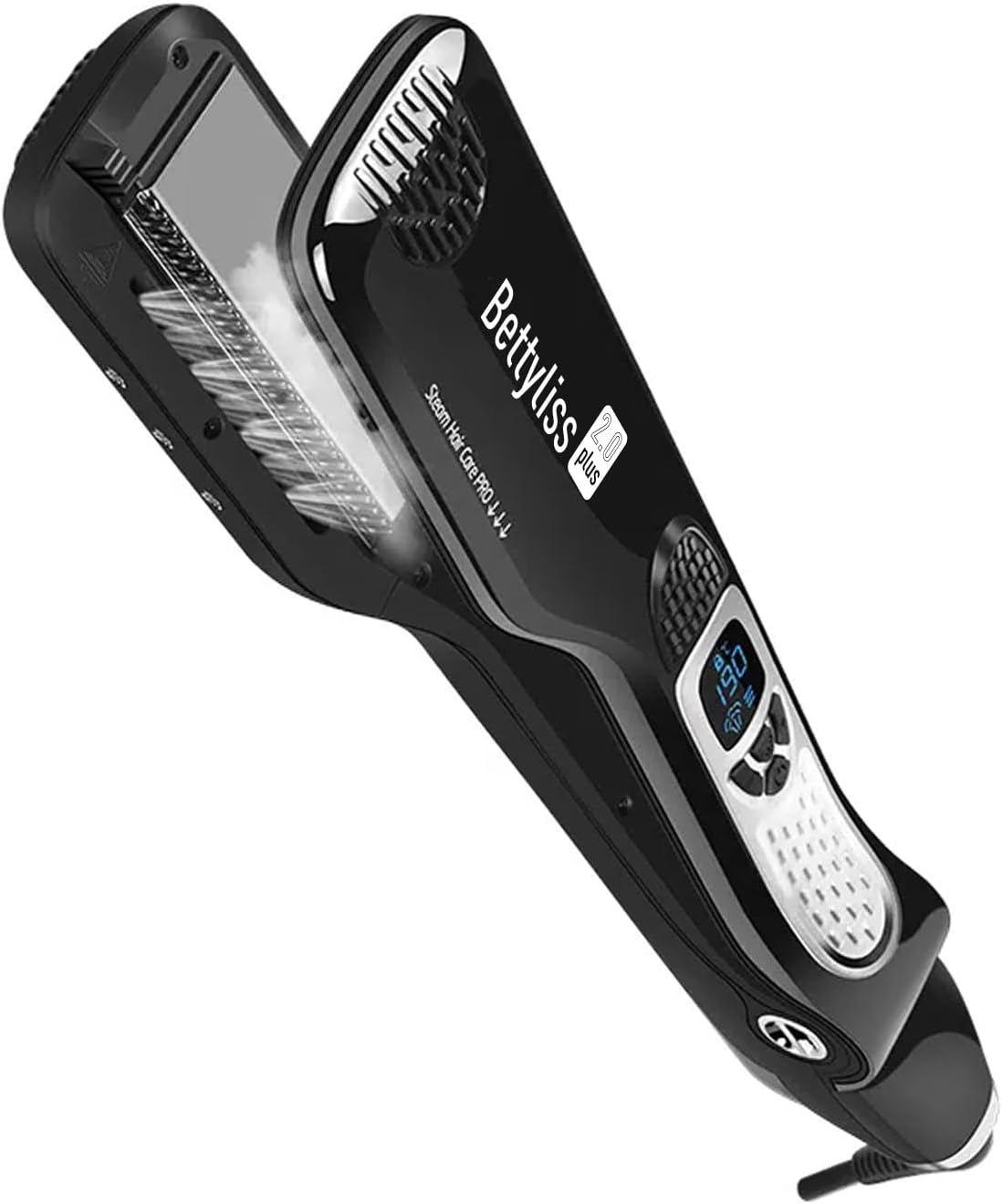 Bettyliss Plancha de vapor para alisar el cabello, plancha profesio...