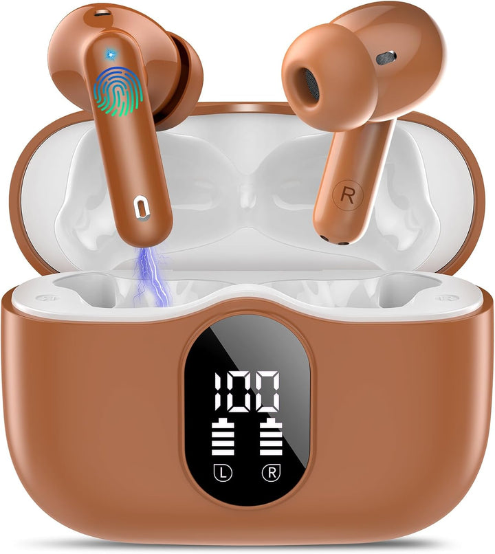 Auriculares inalámbricos, auriculares Bluetooth 5.4 con graves esté...