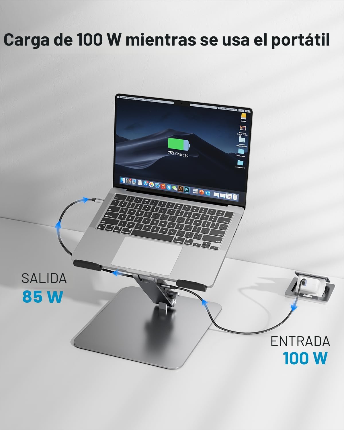 BENFEI Soporte para portátil con estación de acoplamiento USB C 6en...