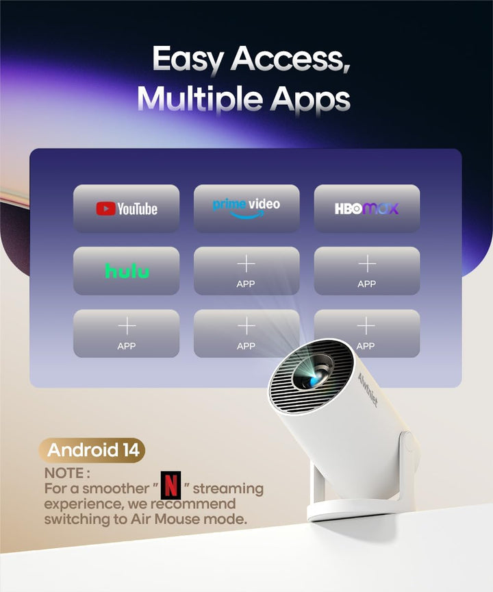 Mini proyector con Wifi 6 y Bluetooth5.4, proyector portátil 4K, pr...