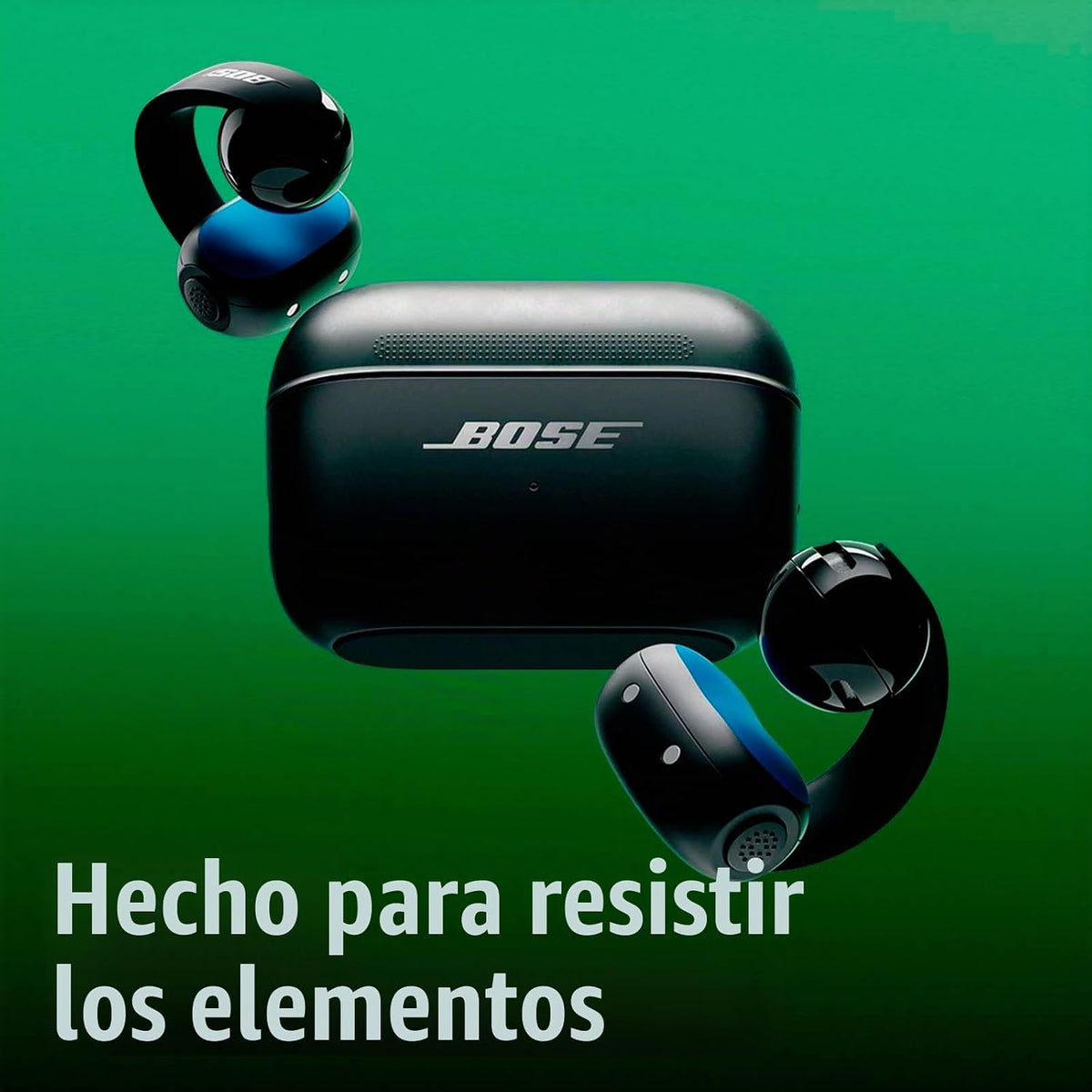 Bose Auriculares deportivos abiertos, auriculares inalámbricos, con clip, carga USB-C, hasta 22 horas de audio, resistentes al sudor, IP54 impermeable, ideales para entrenamientos, micrófonos para
