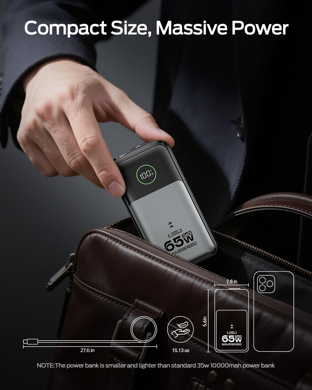 MOVE SPEED Cargador portátil para computadora portátil de 20000 mAh...