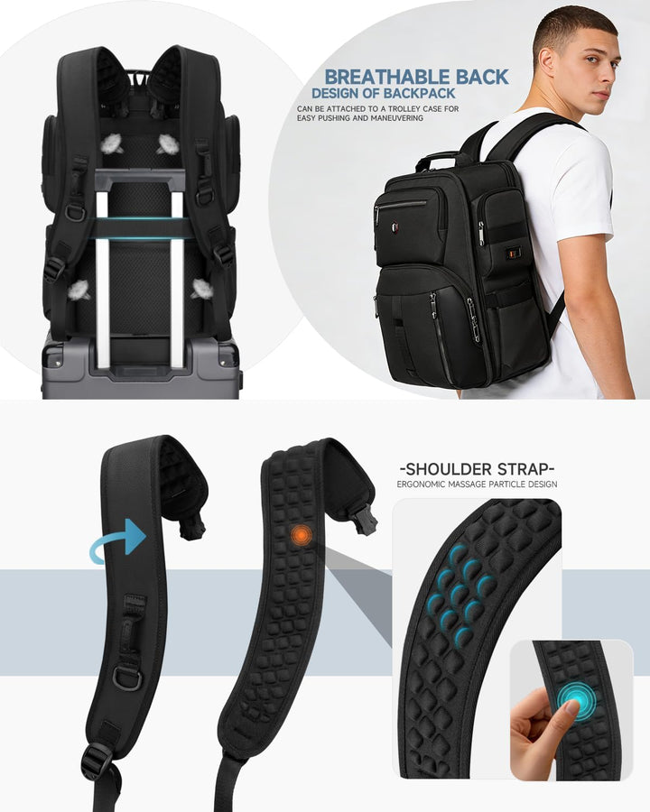 Work Backpack for Men with USB C Charging Port, 16 Inch Laptop Back...