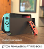 Mumba Funda acoplable compatible con Nintendo Switch 1 (versión 2017), [Blade Series] Funda protectora de TPU con diseño ergonómico y agarre cómodo, accesorios para Switch (negro)