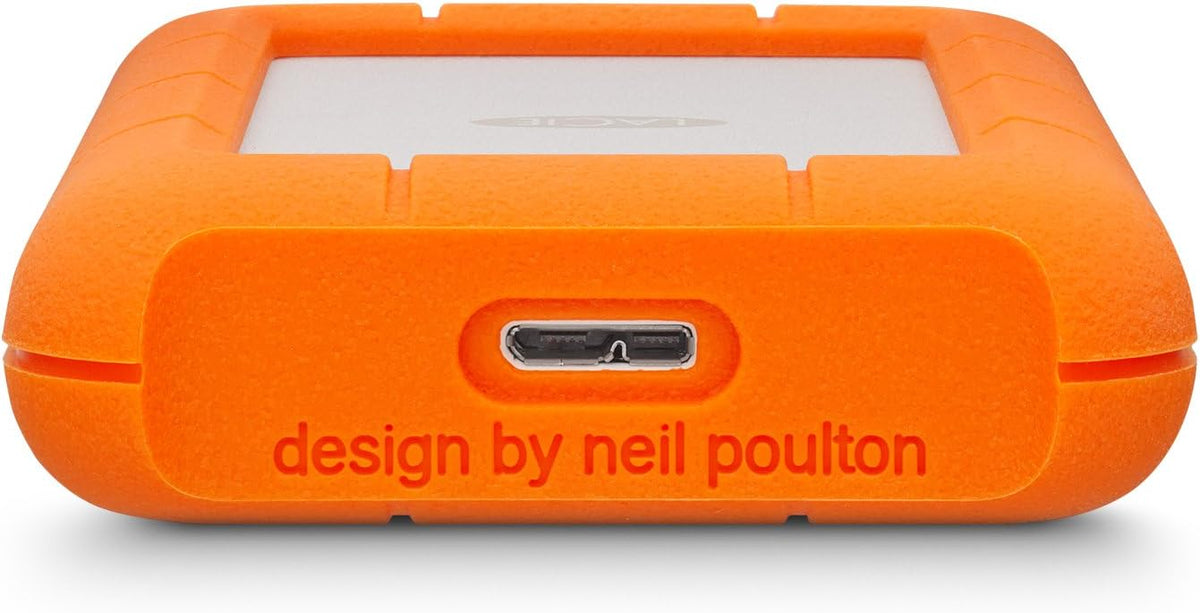 LaCie Rugged USB-C, 4TB, Disco Duro Externo Portátil, Resistente a Caídas, Choques, Polvo, Lluvia, para Mac y PC (STFR4000800)