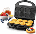 OSTBA - Mini waflera para hacer 8 mini waffles, pequeña plancha para gofres
