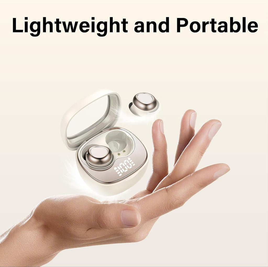 Rulefiss Auriculares inalámbricos, ENC 40 dB con cancelación de ruido, 45 horas de reproducción, Bluetooth 5.4, controladores de 0.394 in con 5 ecualizadores, micrófono dual ENC, IPX7 impermeable