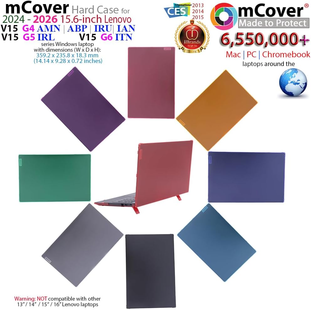 mCover Funda solo compatible con Lenovo V15 G4 \/ G5 \/ G6 Series 2...