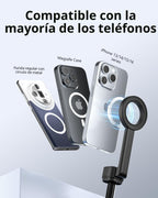 UBeesize Trípode magnético para iPhone con control remoto, soporte extensible de 64 pulgadas para grabación de video/vlogging, N52 fuerte soporte para iPhone 12-15/Android, trípode portátil para selfie de viaje (negro)