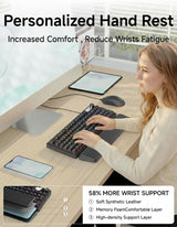 EWEADN C98 Combo de teclado y mouse con cable, teclados ergonómicos...