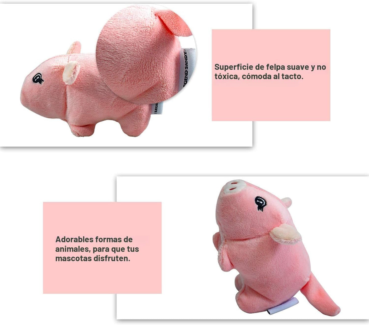 LEGEND SANDY Paquete de juguetes de peluche chirriantes para cachorros, juguetes masticables pequeños para cachorros, 12 juguetes para perros a granel con chirriantes, lindo juguete suave para