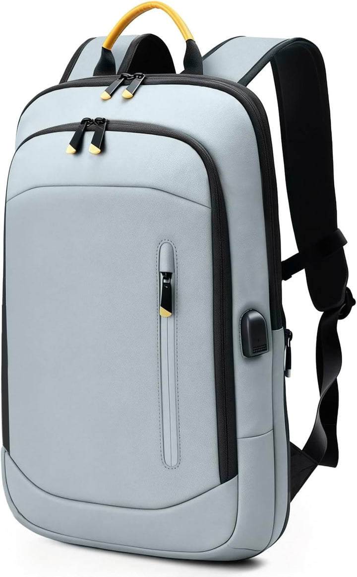 Lekespring Mochila delgada para laptop para hombre, Gris, 17,3 pulg.