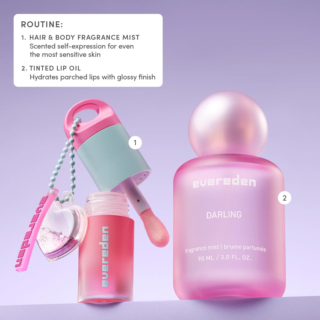 Evereden Darling &amp; Sakura - Juego de brillo labial no tóxico co...