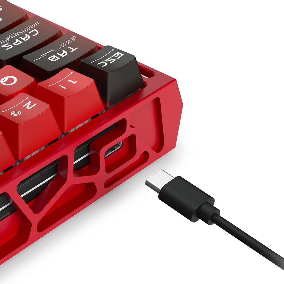 Redragon K753 HE - Teclado para juegos de disparo rápido, 60% 61 te...
