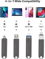 Qainerly Photo Stick de 512 GB para unidad flash de teléfono, Memor...