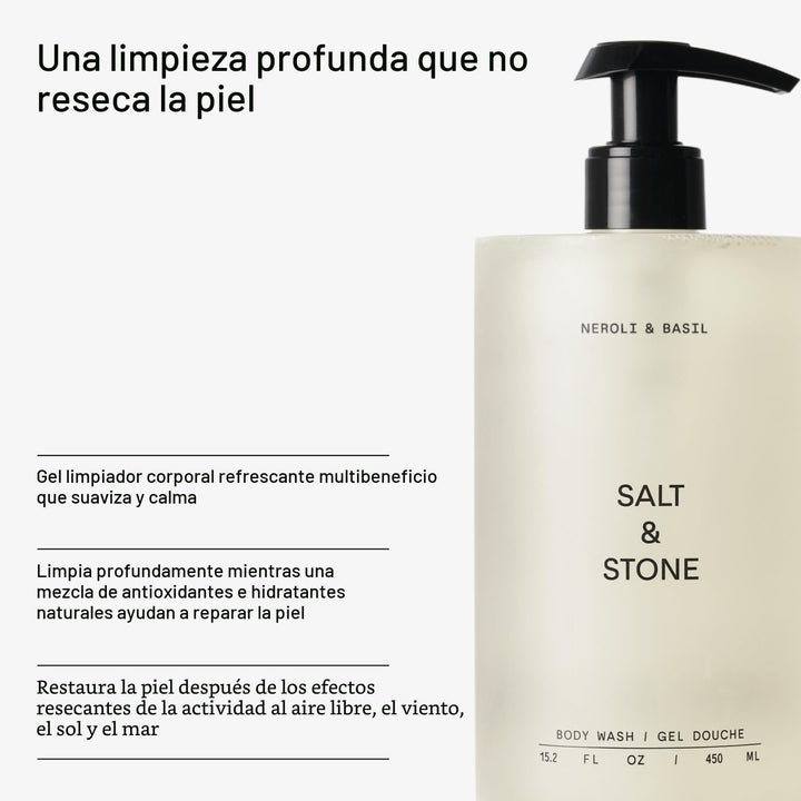 Salt &amp; Stone Gel de baño para mujeres y hombres | Neroli y alba...