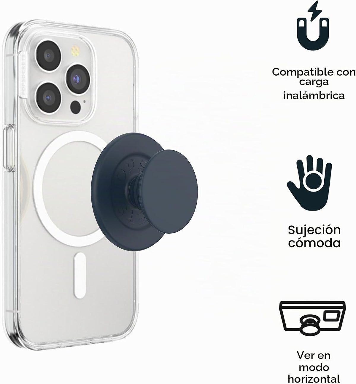 PopSockets Agarre de teléfono para MagSafe, soporte magnético