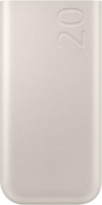Samsung Cargador portátil 20.000 mAh Power Bank carga súper rápida 45W, 3 puertos USB-C, beige