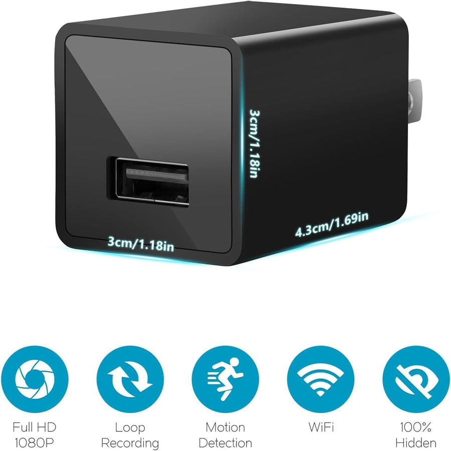 USHJNV Cámara espía inteligente inalámbrica pequeña 1080P