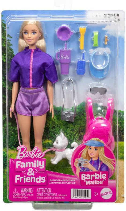 Barbie Muñeca "Malibu" Outdoor Adventures Fashion con traje...