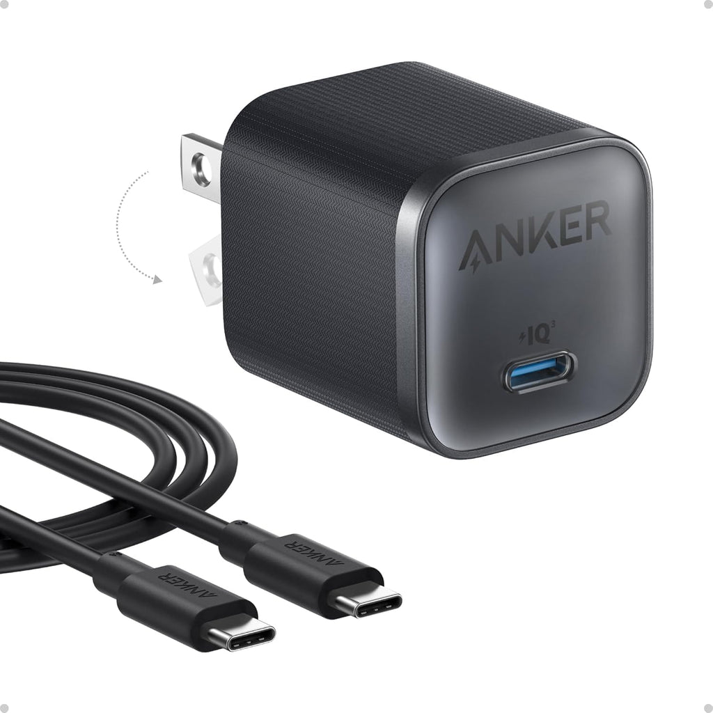Cargador Anker para iPhone, Carga Rápida Type-C 45W, Bloque Cargador USB-C