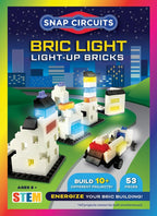 Snap Circuits BRIC Light, Ladrillos de Construcción y Kit de Circuitos Eléctricos para Niños, Juguete Educativo STEM para Niños de 8 años en Adelante, Ladrillos que se Iluminan, Incluye 10