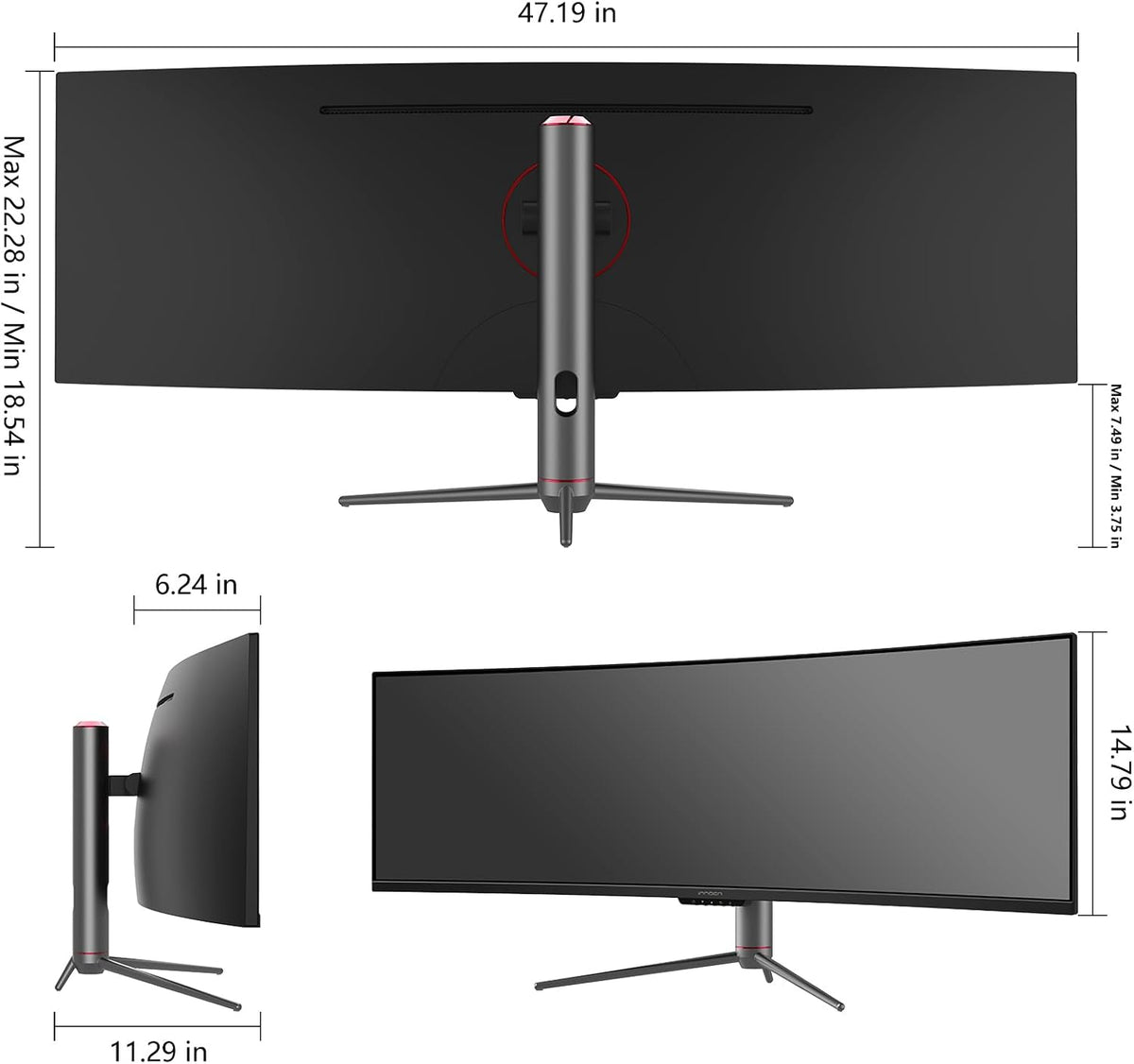 INNOCN Monitor Curvo Ultrawide de 49" 240Hz para Gaming QHD 512...