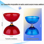 MAGICYOYO - Yoyo Diábolo de 4 pulgadas para niños con rodamiento triple profesional, color azul
