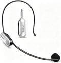 Bietrun Micrófono Inalámbrico UHF con Auriculares, Alcance de 165 pies, Blanco