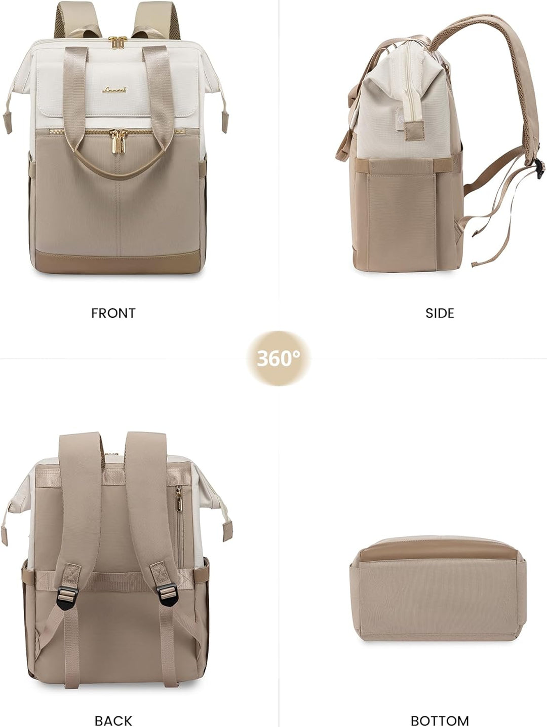 LOVEVOOK Mochila para laptop para mujer, mochila de trabajo convert...