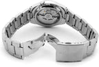 Seiko Reloj casual automático japonés de acero inoxidable de 5' para hombre, color: esfera negra (Modelo: SNK617), Tono-plateado, Reloj automático