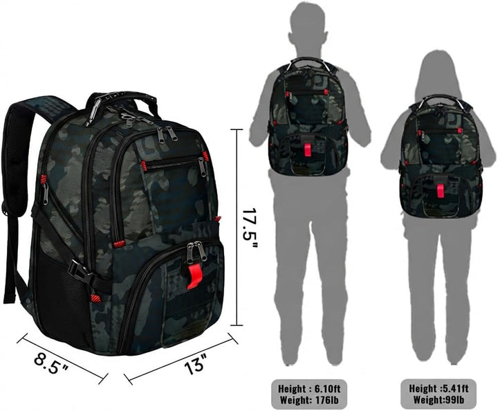 YOREPEK Mochila de viaje, extra grande de 50 litros para laptop par...