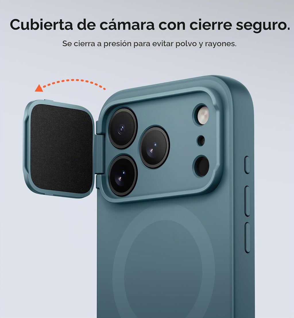 SURITCH para iPhone 18 Pro Case para MagSafe, Cobertura de Cámara, Lake Green