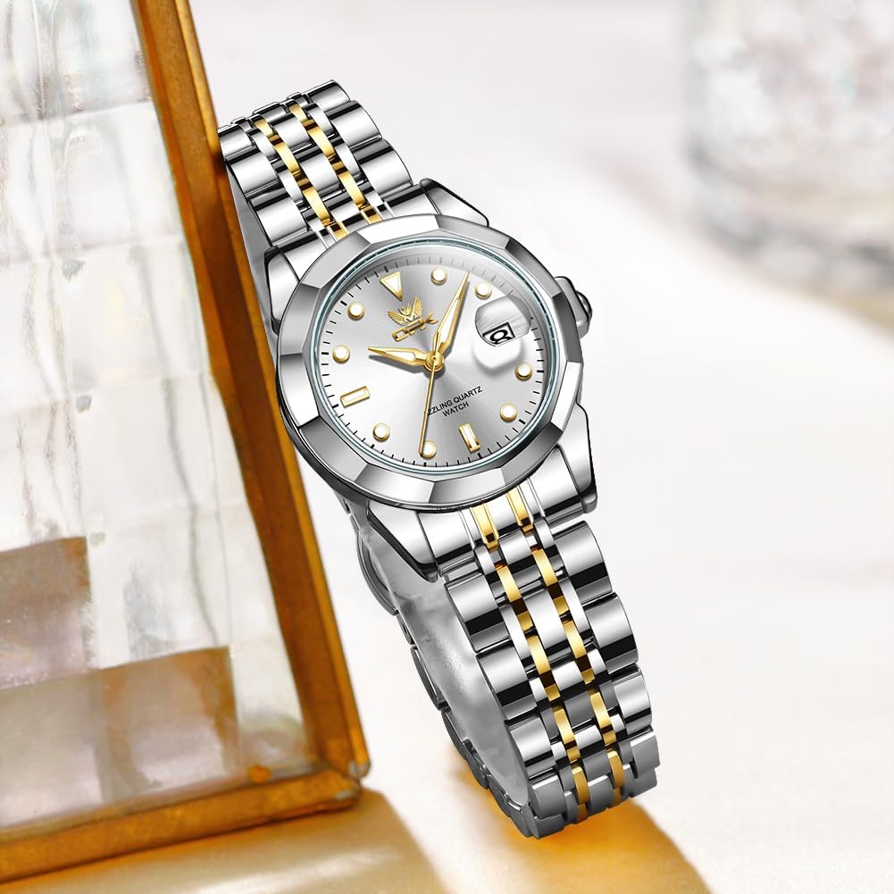OPK Reloj de pulsera para mujer de acero inoxidable para mujer
