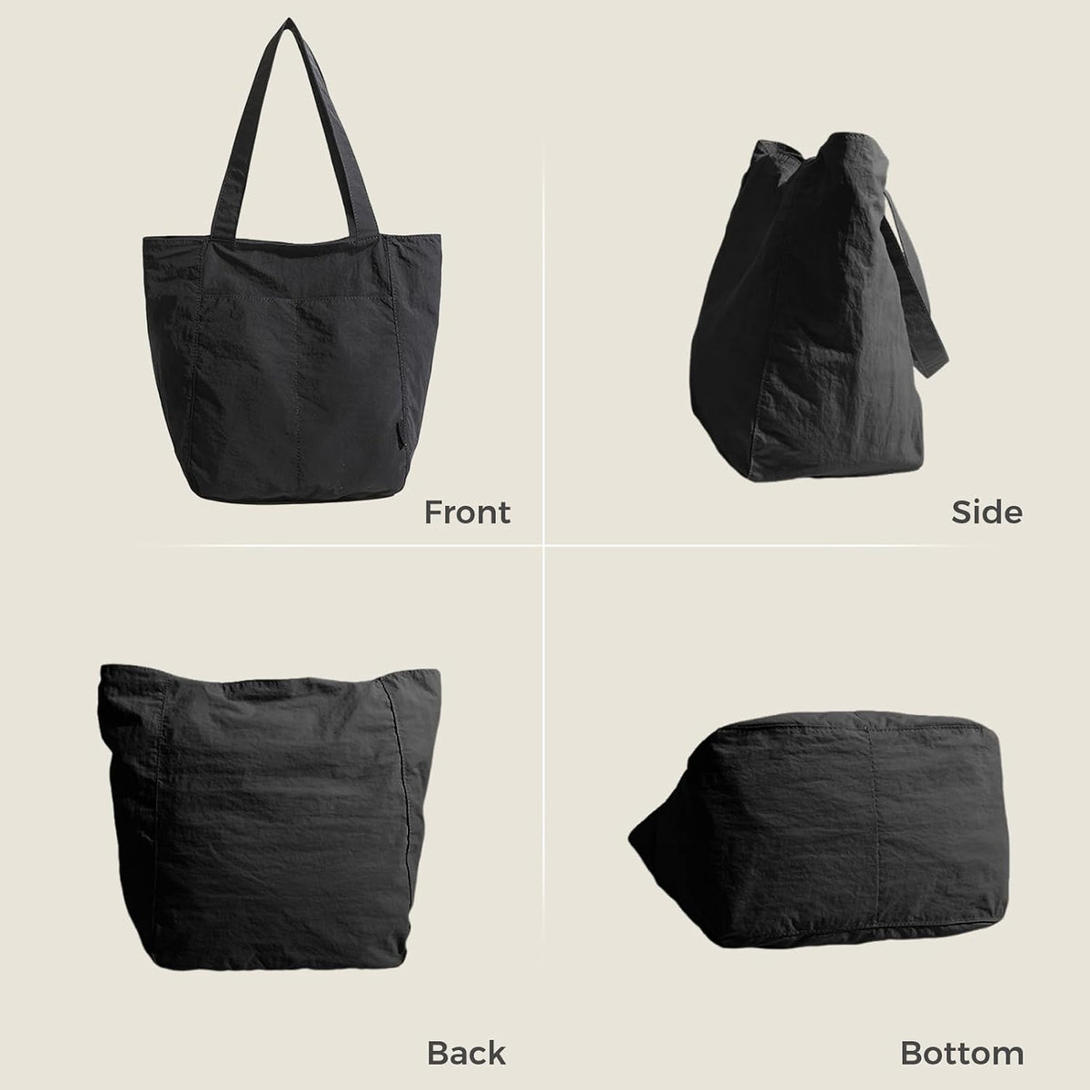 Bolso de mano para mujer, unisex, ligero, de nailon, bolsos y bolsos, grande, informal, para viajes, gimnasio
