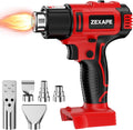 Pistola de calor inalámbrica compatible con batería Milwaukee de 18 V, pistola de soldadura de calentamiento rápido de 350 W con luz LED, temperatura variable de 122 ℉ a 1022 ℉ con 5 boquillas