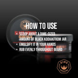 GIBS Grooming Black Kodiak Bálsamo para barba, 2 oz