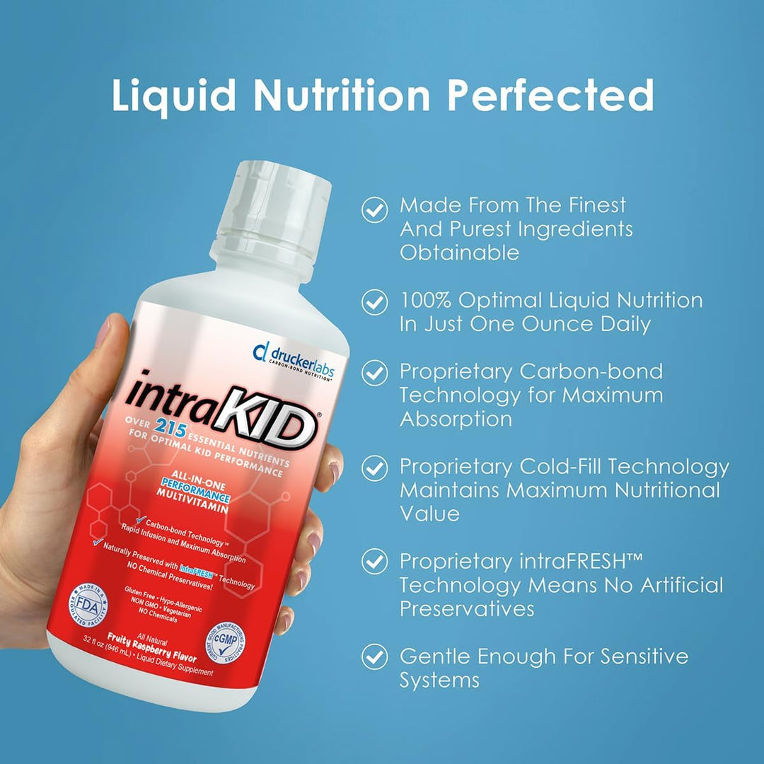 intraKID Drucker Labs - Multivitamínico líquido orgánico para niños...