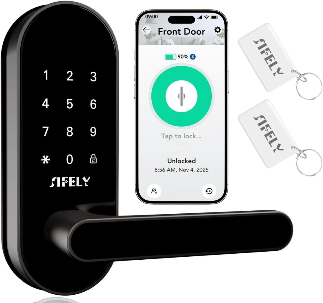 Cerradura de puerta inteligente con teclado de entrada sin llave co...